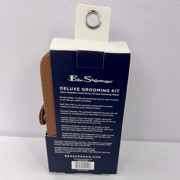 BEN SHERMAN DELUX MEN’S GROOMING KIT, 7 PIECES COLLECTION KIT, MANICURE SET - Picture 4 of 10